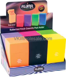 Color Rubberized CIGARETTE Pack Holder 100s 12CT