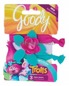 Goody Trolls Hug Time Flower Ribbon ELASTICs 3CT