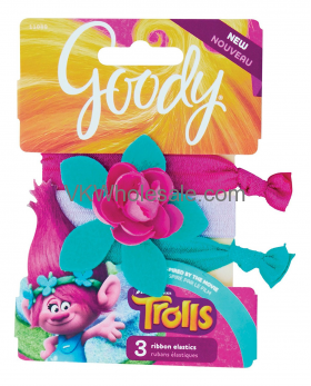 Goody Trolls Hug Time Flower Ribbon Elastics 3CT