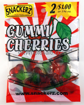 Gummy Cherries 1.75oz 2 for $1 CANDY - Snackerz