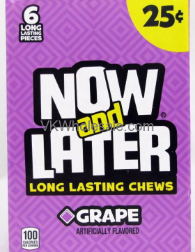 Now & Later CANDY Grape 24/6 PCS Bars