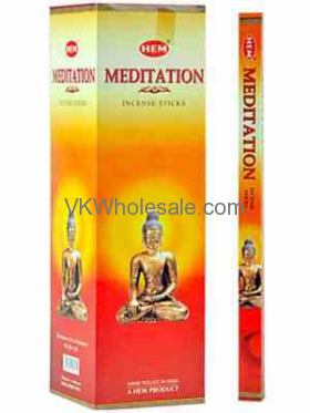 Meditation Hem INCENSE - 20 STICK PACKS (6 pks /Box)