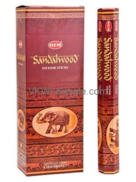 Sandalwood Hem INCENSE - 20 STICK PACKS (6 pks /Box)