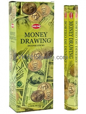 Money Drawing Hem INCENSE - 20 STICK PACKS (6 pks /Box)