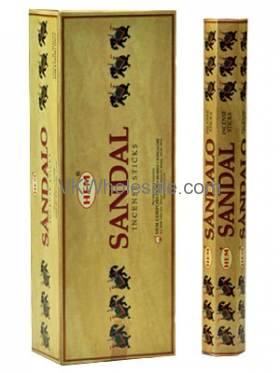SANDAL Hem Incense - 20 STICK PACKS (6 pks /Box)