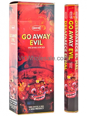Go Away Evil Hem INCENSE - 20 STICK PACKS (6 pks /Box)