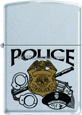 Zippo Classic Police Satin Chrome Z279