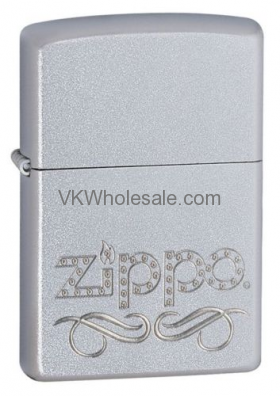 ZIPPO Scroll Satin Chrome Lighter 24335