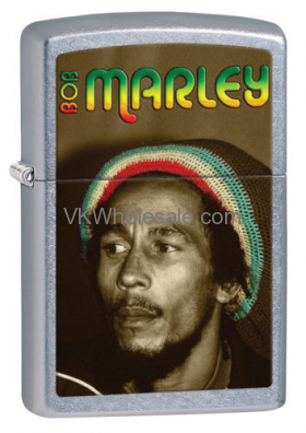 Zippo Lighter: BOB MARLEY Portrait - Street Chrome 28488