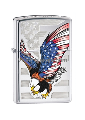 Zippo American Eagle & Engraved Flag