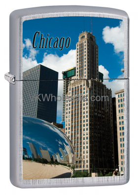 Zippo Classic Chicago Brushed Chrome Z101 LIGHTER