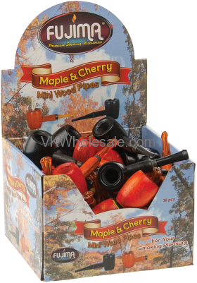 Maple & Cherry Mini WOOD Pipes 36CT