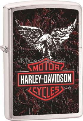 Zippo Classic HARLEY DAVIDSON Eagle Brushed Chrome Z240 Lighter