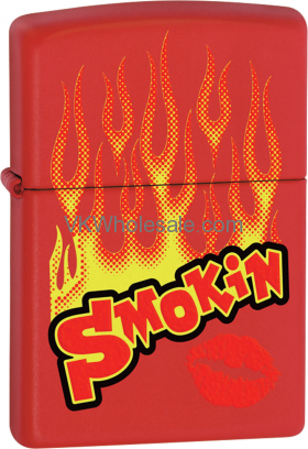 Zippo Classic Smokin Lips Red Matte Windproof LIGHTER Z255