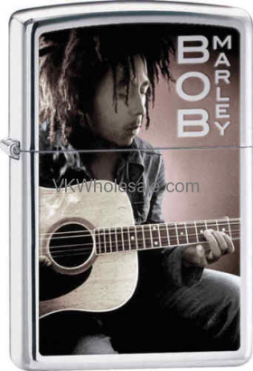 Zippo Classic BOB MARLEY with Guitar High Polish Chrome Windproof Lighter Z220