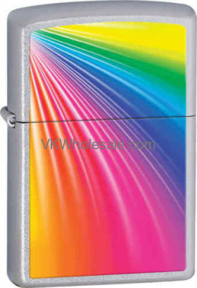 Zippo Classic Rainbow Satin Chrome Windproof LIGHTER Z277