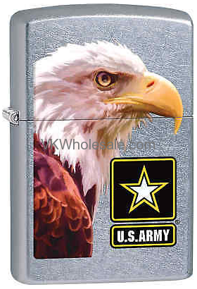 ZIPPO CLASSIC US Army FLAG Street Chrome Windproof Lighter