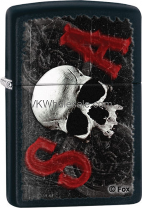 Zippo Classic Sons Of Anarchy Skull Black MATTE Z116 Windproof Flint Lighter