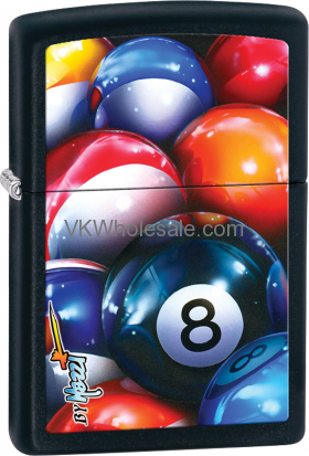 Zippo Classic Mazzi 8 Ball Black MATTE Z229