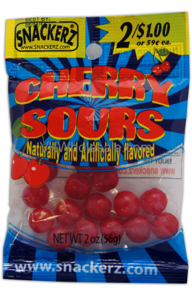 Cherry Sours 1.75oz 2 for $1 CANDY - Snackerz