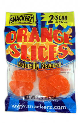 Orange Slices 1.75oz 2 for $1 CANDY - Snackerz