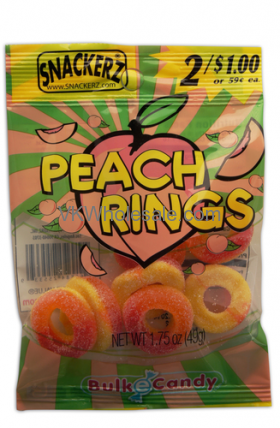Peach RINGs 1.75oz 2 for $1 Candy - Snackerz
