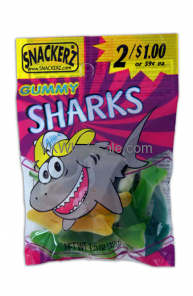 Sharks Gummy 1.75oz 2 for $1 CANDY - Snackerz
