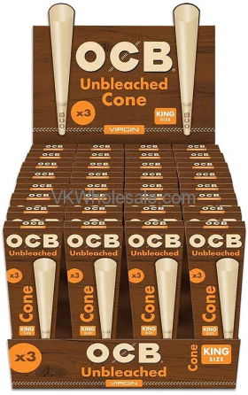 OCB Virgin King Size Cones 32 Packs of 3