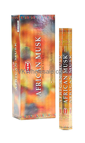 African Musk Hem INCENSE - 20 STICK PACKS (6 pks /Box)