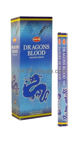 DRAGONs Blood Blue Hem Incense - 20 STICK PACKS (6 pks /Box)