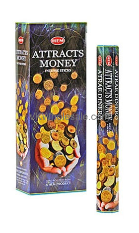Attracts Money Hem INCENSE - 20 STICK PACKS (6 pks /Box)