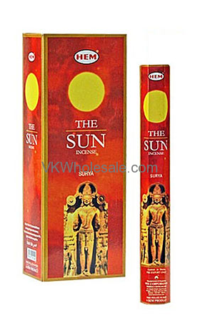 The SUN Hem Incense - 20 STICK PACKS (6 pks /Box)