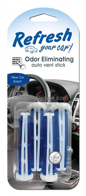 Refresh Auto Vent Stick - New Car SCENT 4PC 6 PK