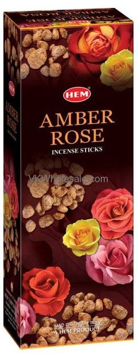 Amber Rose Hem INCENSE - 20 STICK PACKS (6 pks /Box)