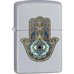 Zippo Classic Hamsa Hand Satin Chrome Windproof Lighter Wholesale