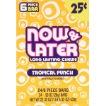 Now & Later Candy Tropical Punch 24/6 PCS Bars Wholesale