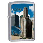 Zippo Classic Chicago Brushed Chrome Z101 Windproof Lighter Wholesale
