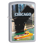 Zippo Classic Chicago Waterfront Satin Chrome Z102 Lighter Wholesale
