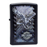 Zippo Harley Davidson Black Matte Lighter, Iron Eagle 28485 Wholesale