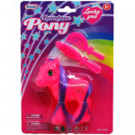 3.5" RAINBOW PONY W/ACCSS IN BLISTER CARD, 2ASSORTED Wholesale