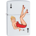 Zippo Classic Ace of Spade White Matte Z189 Windproof Flint Lighter Wholesale