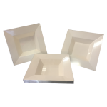 12oz Elegant Square Plastic Bowls Wholesale