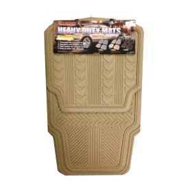 4 PCS Heavy Duty Car Mats Beige Wholesale
