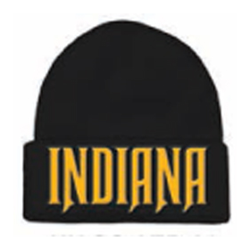 Indiana Embroidered Winter Skull Hats Wholesale
