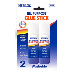 BAZIC 21g / 0.7 Oz Premium Large Glue Stick (2/Pack) Wholesale