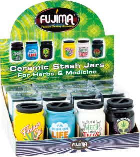 Assorted Small Stash Jars 3oz 12CT Wholesale