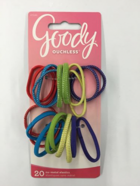 Goody Ouchless No Metal Elastics Small Ponytail Holder Assorted Colors Wholesale