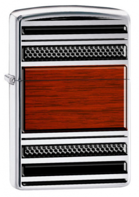 Zippo Steel and Wood Lighter With Pipe Lighter Insert 28676 Wholesale