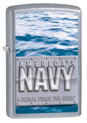 Zippo Classic America's Navy Street Chrome Z106 Windproof Flint Lighter Wholesale