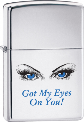 Zippo Classic Got My Eyes On You High Polish Chrome Windproof Lighter Z264 Wholesale